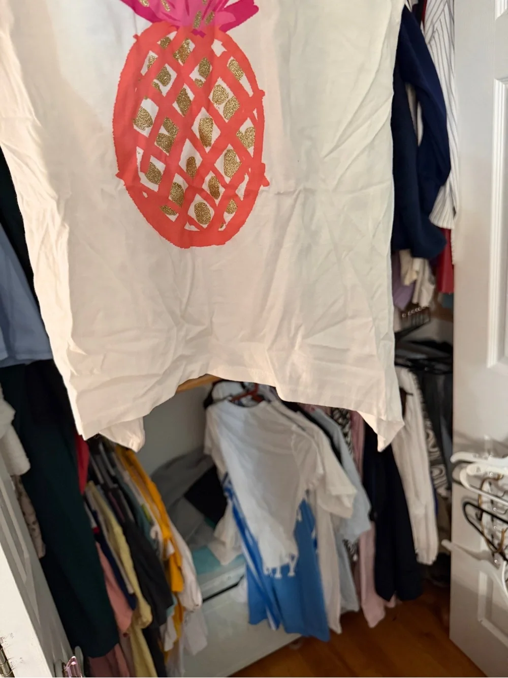 White Pineapple Graphic Tank Top